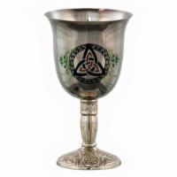 Stainless Steel Chalice: Triquetra · Made of stainless steel, printed with the image of a Triquetra.

SIZE: 7