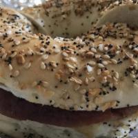 Taylor Ham, Egg & Cheese Sandwich · specify bagel choice