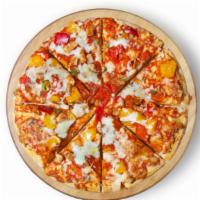 Chicken Alla Vodka Pizza · Vodka marinated chicken topped with house specials and cheese.