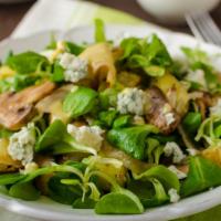 Spinach, Mushroom And Orange Salad · Fresh salad on gorgonzola cheese tossed with raspberry vinaigrette.