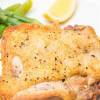 Chicken Francese · Juicy chicken breasts sautéed with lemon and house specials.