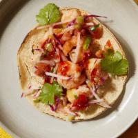 Chile Shrimp Taco · Fragrant garlic shrimp served with onions, cilantro and your choice of salsa.