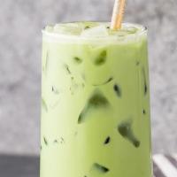 Iced Matcha Oatmilk Latte · Our favorite way to drink matcha. Uji matcha with creamy oat milk.