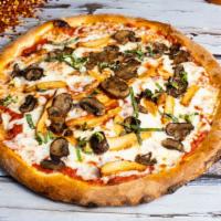 The Vegan Hippie'S Veggie Galore Club · This pizza is for the veggie lovers out there. Vegan cheese accompanied by onion, mushrooms,...