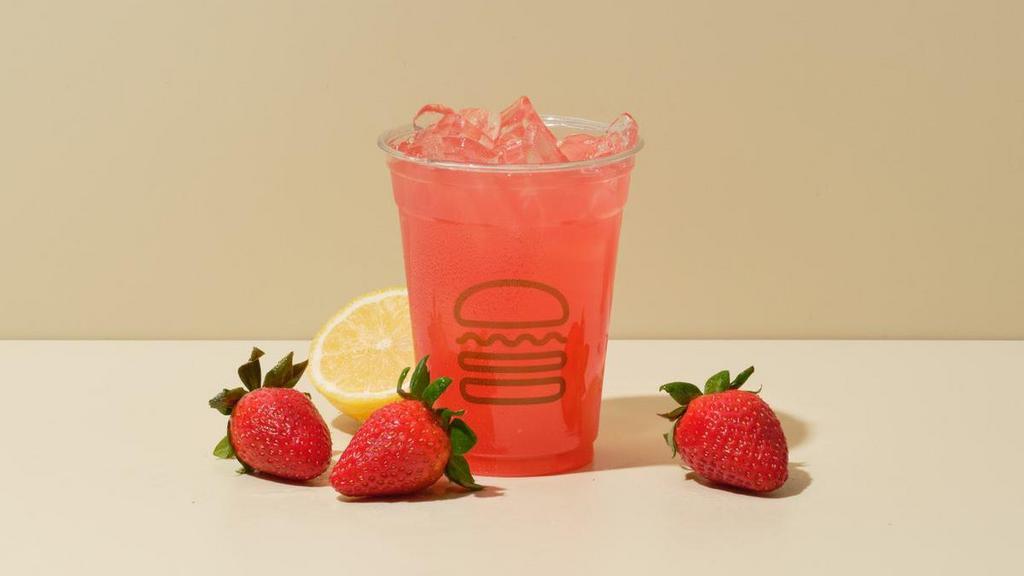 Strawberry Lemonade · Real strawberry mixed in house with our lemonade