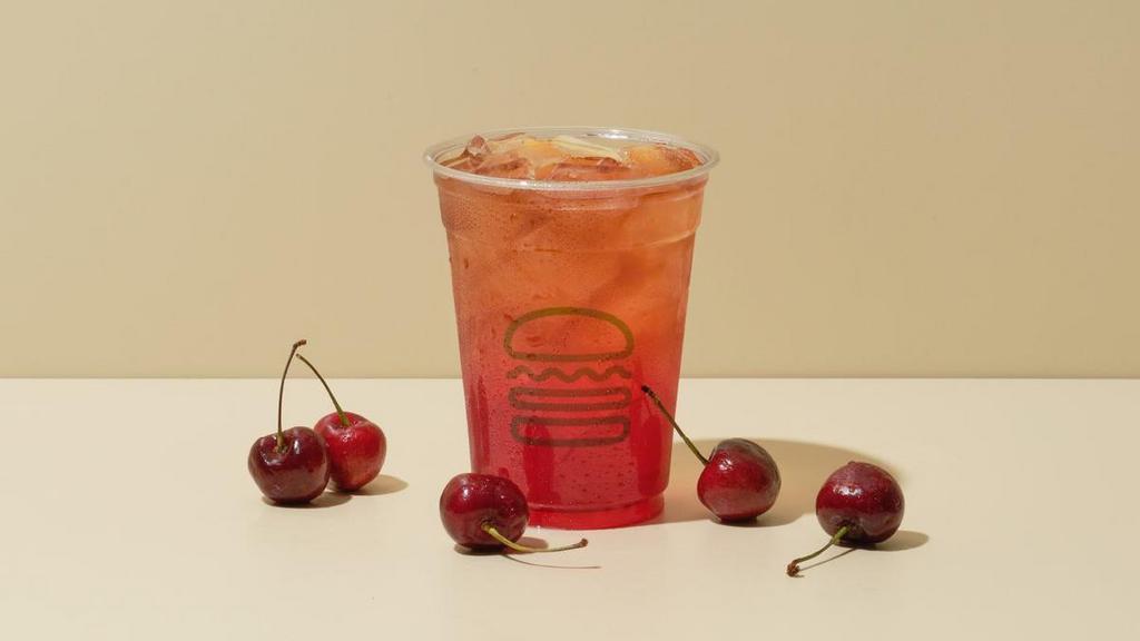 Fifty/Fifty Cherry Hibiscus Lemonade · Half Cherry Hibiscus Lemonade, half Organic Harney & Son's black tea