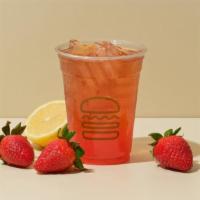 Fifty/Fifty Strawberry Lemonade · Half Strawberry Lemonade, half Organic Harney & Son's black tea