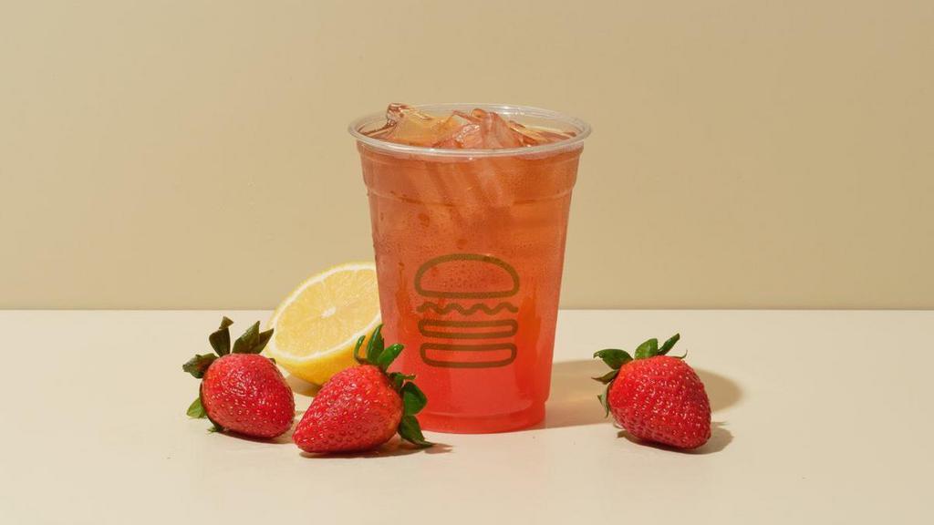 Fifty/Fifty Strawberry Lemonade · Half Strawberry Lemonade, half Organic Harney & Son's black tea