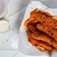 Chicken Tenders (3 Pieces) · With one dip.