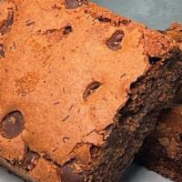 Chocolate Chip Fudge Brownie · A deliciously rich chocolate fudge brownie filled with chocolate chips