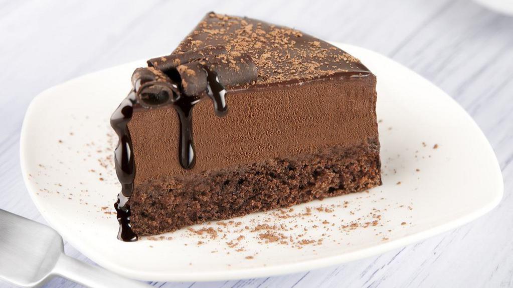 Chocolate Mousse Cake · Chocolate layered cake.