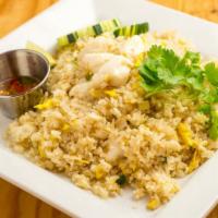 Crab Fried Rice · Egg, onion, and scallion, served with prik nam pla.