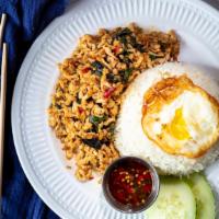 Classic Basil Ground Chicken With Fried Egg Over Rice · Wok-fried ground chicken with fresh basil in spicy chili sauce
Serve with fresh chili fish s...