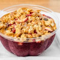 Go-To Acai · 16 ounce. Acai, banana, strawberries, almond butter topped with banana, blueberries, granola...