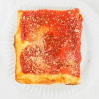 Grandma Pizza · Fresh Mozzarella and imported Italian seasoning topped with a light tomato sauce.