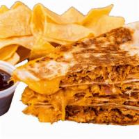 Cozumel Quesadilla · Pulled pork, red onions and melted cheese with sweet chipotle salsa on the side