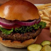 The Burger · Grilled 8 Oz. Certified Black Angus Grilled to Perfection