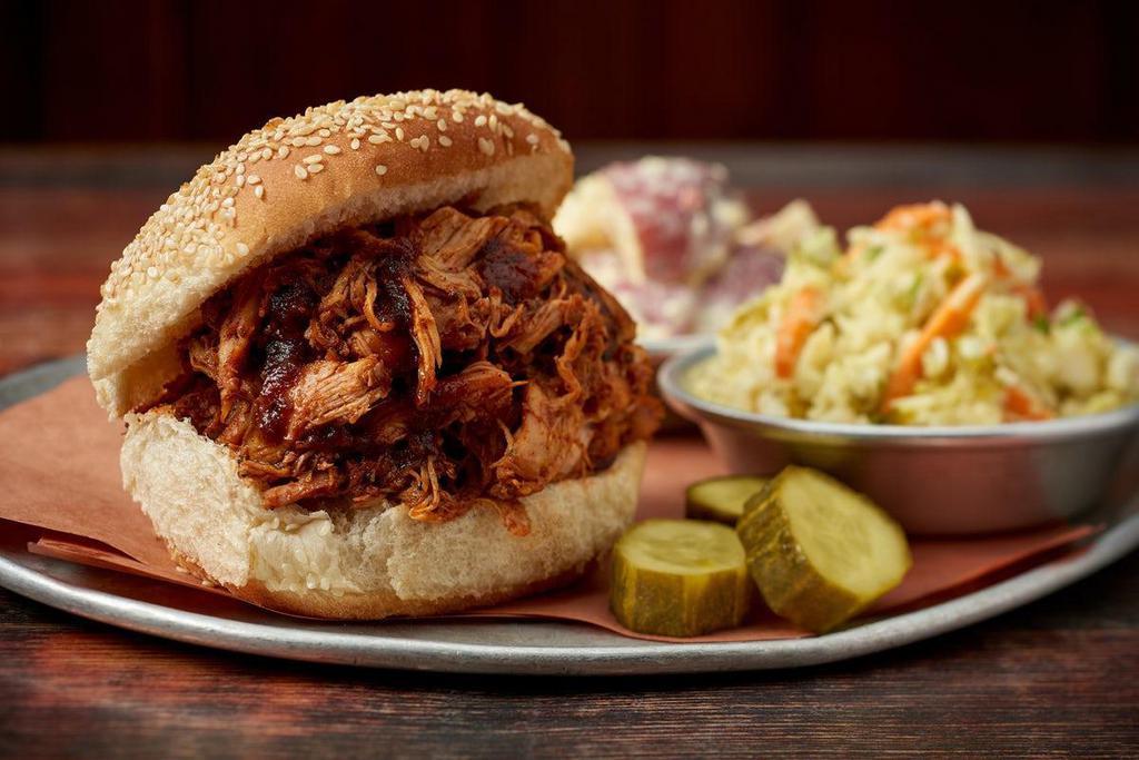 Pulled Bbq Chicken · Slow Smoked with Virgil’s BBQ Sauce