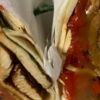 Balsamic Chicken Wrap · With fresh mozzarella, roasted red peppers, balsamic vinegar and fresh basil.