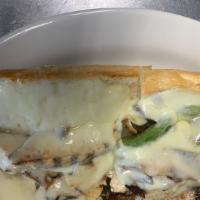 Chicken Cheesesteak · Grilled chicken with peppers, onions and provolone.