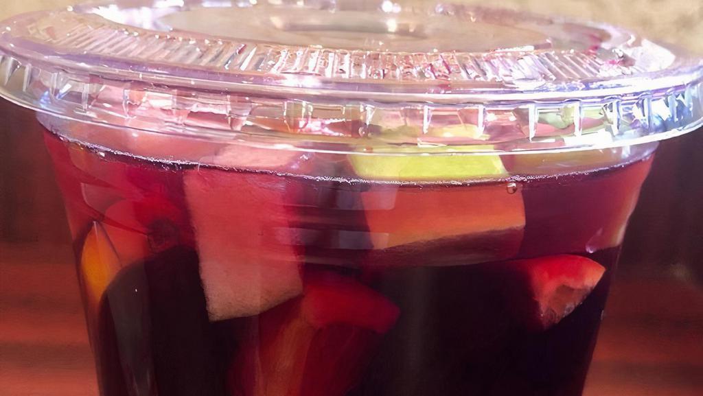 Sangrias (1) · Choose white or red with Apples, orange and pomegranate