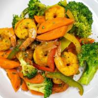 Garlic Shrimp & Broccoli · Garlic shrimp & Broccoli cooked with fresh broccoli and seasoned shrimp
