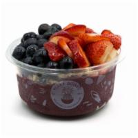 Pura Vida- Acai Bowl* · Pure acai topped with granola, blueberry, strawberry, and honey. Acai bowl blended with pure...