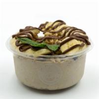 Costa Bowl · Banana blend with vanilla protein, topped with granola, banana, nutella, fresh mint.