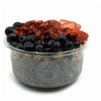 The Jetty Chia Pudding Bowl · Granola, strawberry, blueberry, goji berries, and honey. Chia seeds, coconut milk, agave, an...
