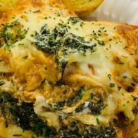 Personal Spinach & Ricotta Lasagna · Spinach and ricotta cheese. Include 1 unit Garlic Bread.
