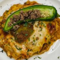Personal Spicy Meat Lasagna (Ground Beef) · Jalapeno Sauce.