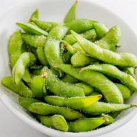 Edamame · Boiled and lightly salted soybeans.