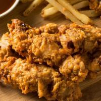 Chicken Tenders - · Made to order freshly breaded and fried jumbo chicken tenders served with  choice of dust an...