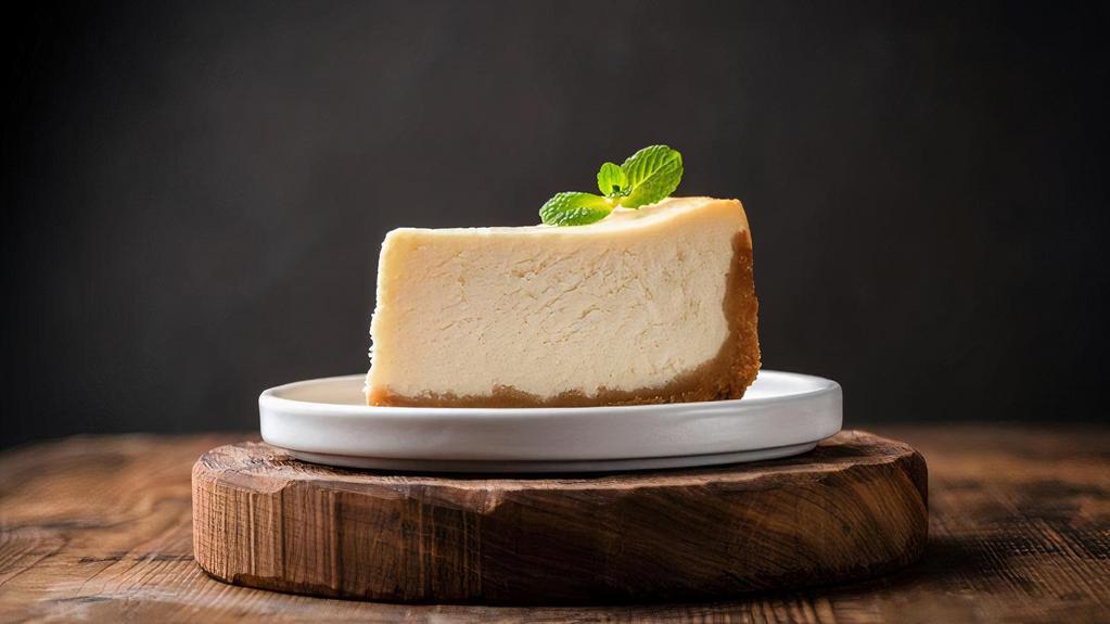 New York Cheese Cake · A RICH CREAMY AUTHENTIC NEW YORK STYLE CHEESE CAKE MADE WITH ONLY THE FINEST INGREDIENTS BAKED SLOWLY TO PERFECTION