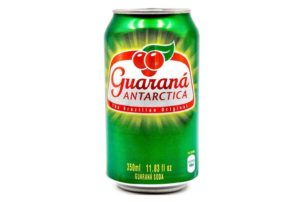  Guaraná Antarctica · Guaraná Antarctica is a Brazilian soft drink with a unique flavor, made from a fruit from the Amazon Rainforest, 12 fl oz Can
