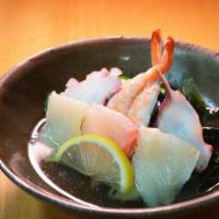 Sunomono · Assorted raw fish with vinegar sauce