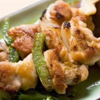 Yakitori Appetizer · Skewered Chicken & vege with Teriyaki Sauce(2 pcs)