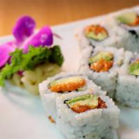 Spicy Salmon Avocado Roll · Spicy.