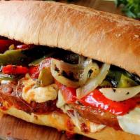 Pop Pop Hero · Italian sausage, bell peppers and onions with mozzarella