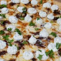 Caramelized Bianco, Lg · ~ mozzarella, seasoned ricotta & caramelized onions