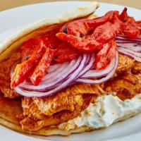 C4 Indian Tandori Grilled Chicken · Grilled chicken, onions, yogurt sauce, a blend of indian spices and roasted red peppers on n...