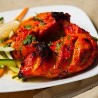 Tandoori Chicken · Gluten free. An all time favorite preparation; chicken on the bone in a marinade of ginger &...