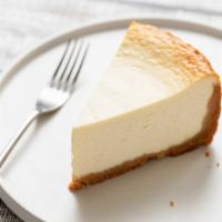Cheesecake · Fresh and rich layered cheesecake.