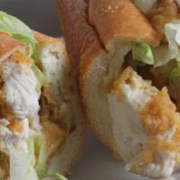 Cajun Chicken Sub With Cheddar Cheese · Lettuce, tomato, and honey mustard on toasted hero.