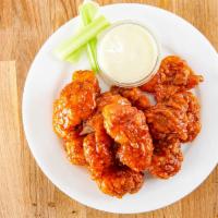 Boneless Wings · Served with blue cheese dressing and celery.