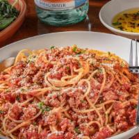 Spaghetti & Meat Sauce · Spaghetti served with house-made meat sauce