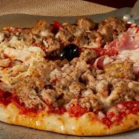 Ultimate Bertucci · Each quarter of our Bertucci Pizza is topped with a different meat - sweet Italian sausage, ...