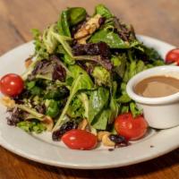 Mixed Greens · Walnuts, cranberries, grape tomatoes, balsamic vinaigrette.