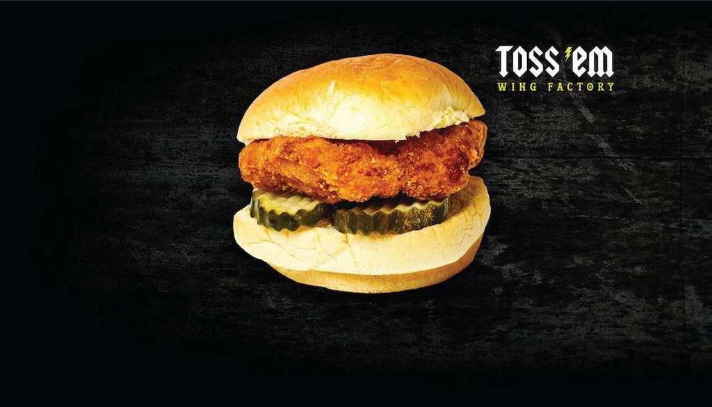 The Classic · Signature Crispy Chicken served with pickles.