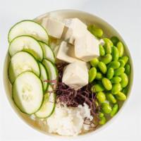 Sweet Chili Tofu Poke (V) · (Vegetarian) Organic tofu - blanched kale - green and sweet onion - cucumber - edamame - ses...